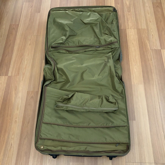 HARTMANN Vtg Tweed Leather Rolling Carry On Luggage Garment Bag Suitcase 24x22 - Picture 16 of 16